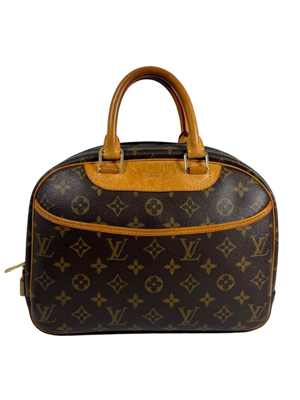 LOUIS VUITTON Trouville LV Monogram Coated Canvas & Vachetta Leather Handbag